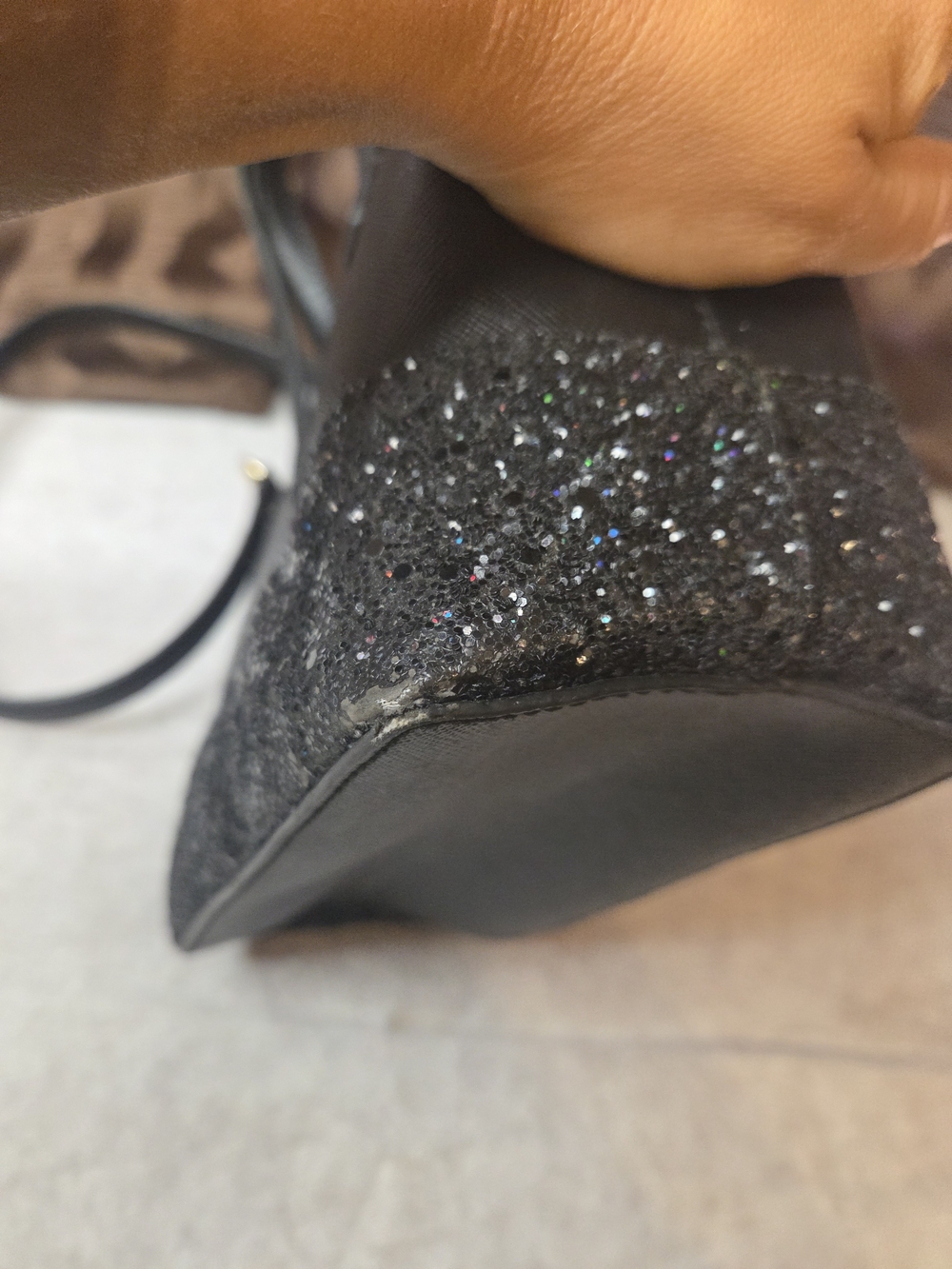 Kate Spade Black Tote & Taupe Crossbody with Glitter Trim-Lot Of 2 - Picture 8 of 13